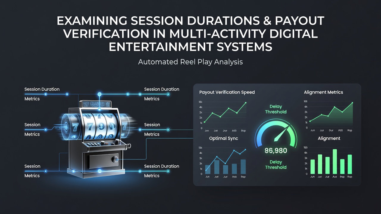 Digital interface showing automated reel sessions alongside real-time payout verification metrics in a multi-activity entertainment platform
