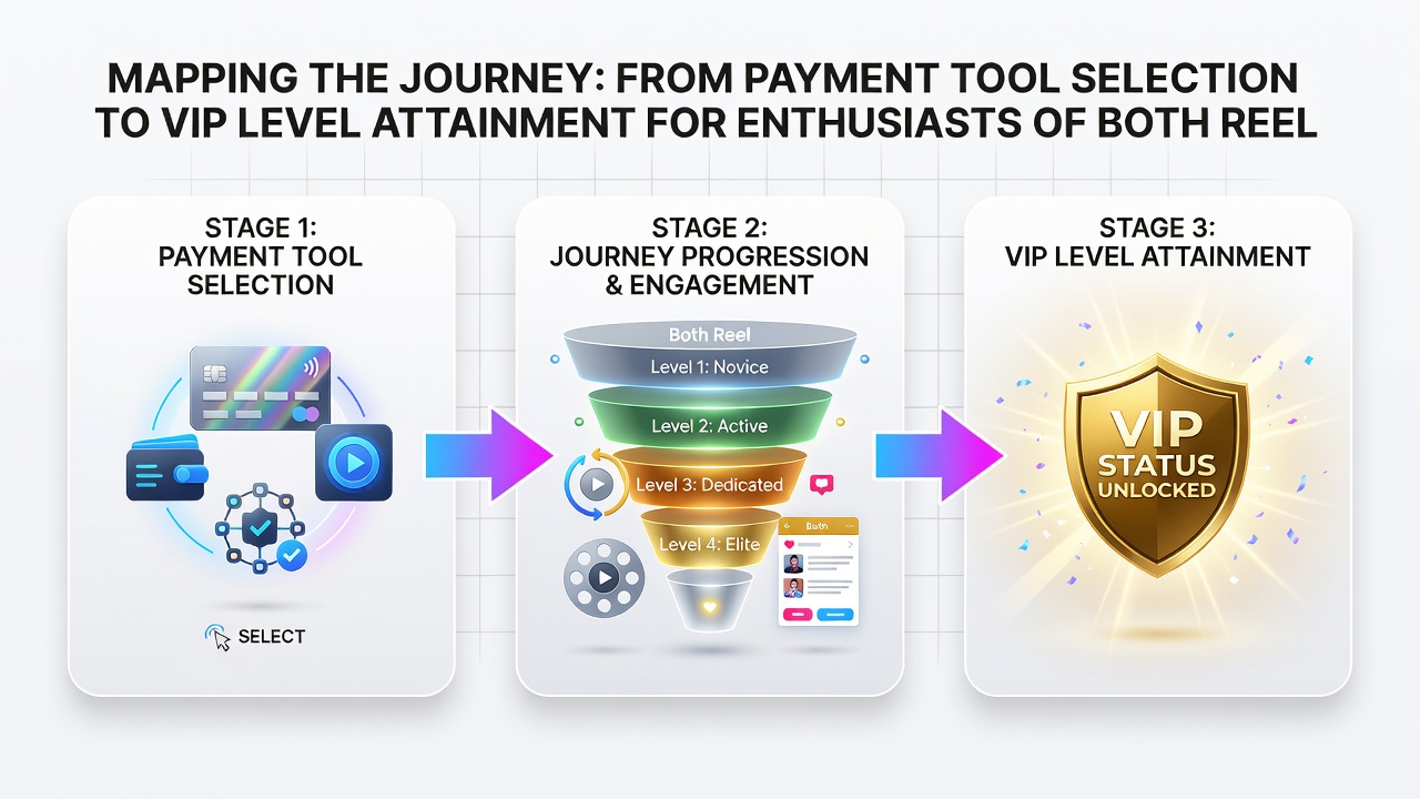 Visual representation of smartphone screen displaying VIP progression dashboard alongside payment options for reel and sports betting users