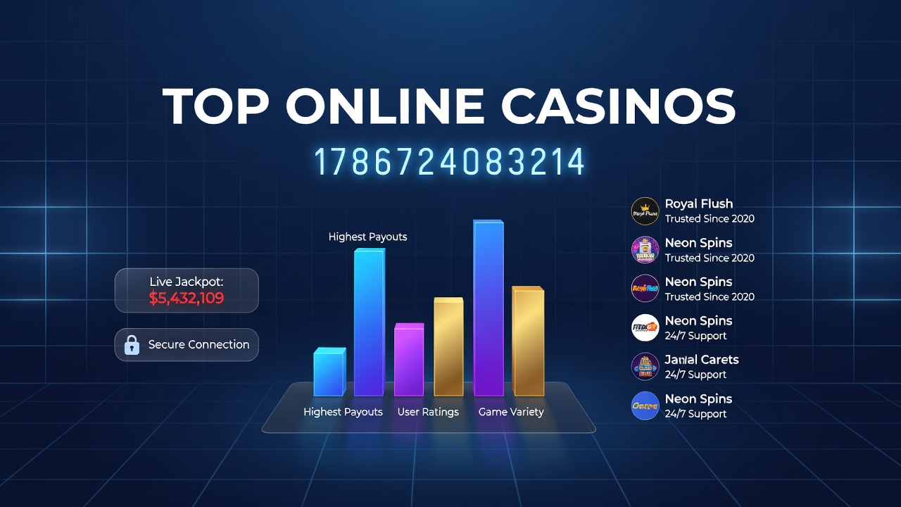 Comparison chart of payment options and game selections available on leading regulated casino sites